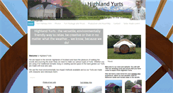Desktop Screenshot of highlandyurts.com