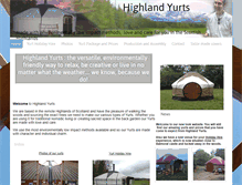 Tablet Screenshot of highlandyurts.com